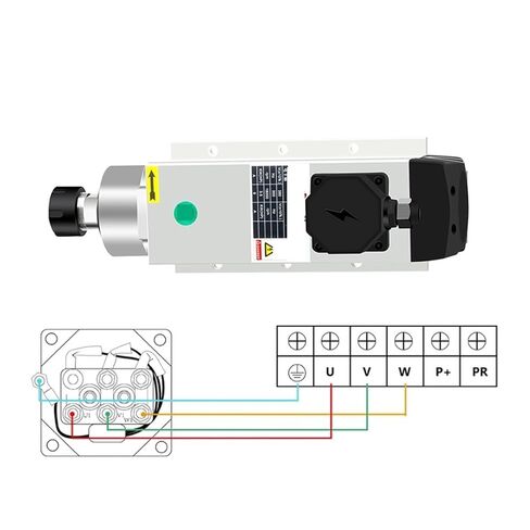 2.2/3.5kw محرك مغزل مربع مربع مبرد بالهواء 220V 380V 18000RPM 300Hz 4 محامل (B1 3.5KW ER25 380V) in Kuwait