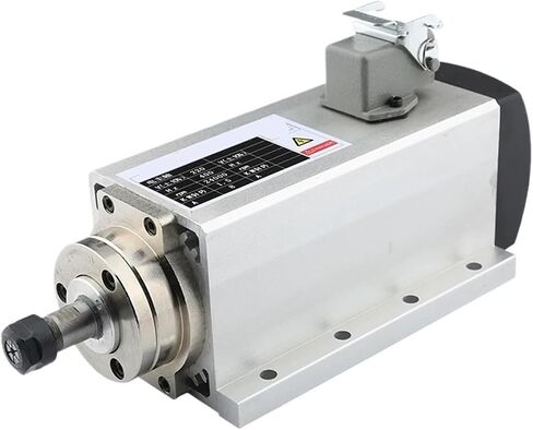 محرك المغزل المبرد بالهواء المربع 1.5kW ER11 220V 380V 24000 دورة في الدقيقة مع شفة التثبيت (1.5KW ER11 380V) in Saudi Arabia