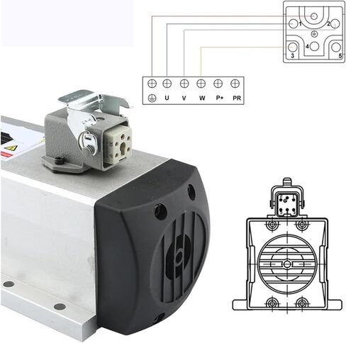 محرك المغزل المبرد بالهواء المربع 1.5kW ER11 220V 380V 24000 دورة في الدقيقة مع شفة التثبيت (1.5KW ER11 380V) in Saudi Arabia