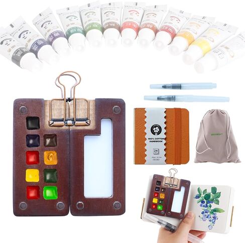 مجموعة ألوان مائية Tobios مجموعة طلاء مائي Mini Mini Watercolor مجموعات ألوان مائية صغيرة in Kuwait