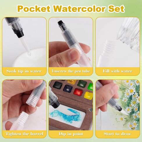 مجموعة ألوان مائية Tobios مجموعة طلاء مائي Mini Mini Watercolor مجموعات ألوان مائية صغيرة in Kuwait