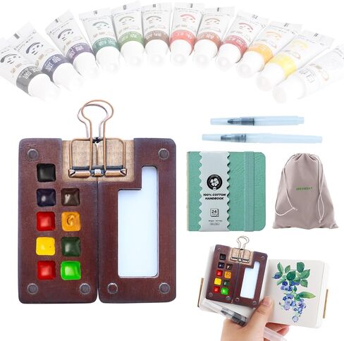 مجموعة ألوان مائية Tobios مجموعة طلاء مائي Mini Mini Watercolor مجموعات ألوان مائية صغيرة in Kuwait