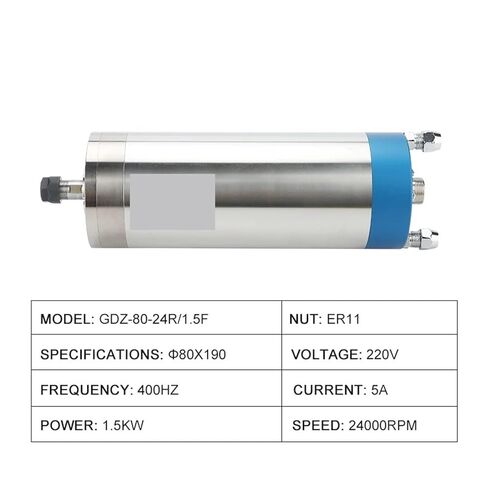 1.5 كيلو واط ER11 مجموعة محرك مغزل مع المغزل المبرد بالمياه ، العاكس ، قوس 80 مم ، مضخة المياه ، 14 قطعة in Kuwait
