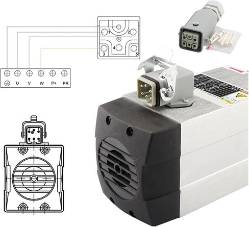 1.5kW ER20 مغزل مبرد بالهواء 220V 380V مربع (1.5kw 220 فولت مربع) in Saudi Arabia