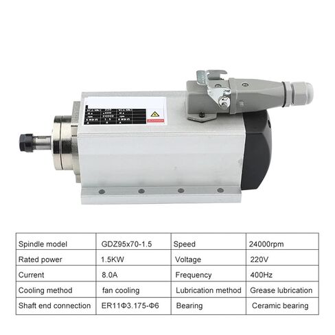 1.5kw ER11 air-Cooled Spindle Motor with Flange 220V 380V 24000rpm(1.5kw ER11 380V) in Kuwait