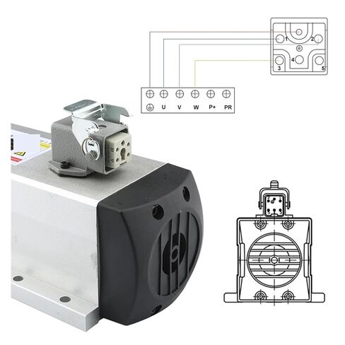 1.5kw ER11 air-Cooled Spindle Motor with Flange 220V 380V 24000rpm(1.5kw ER11 380V) in Kuwait