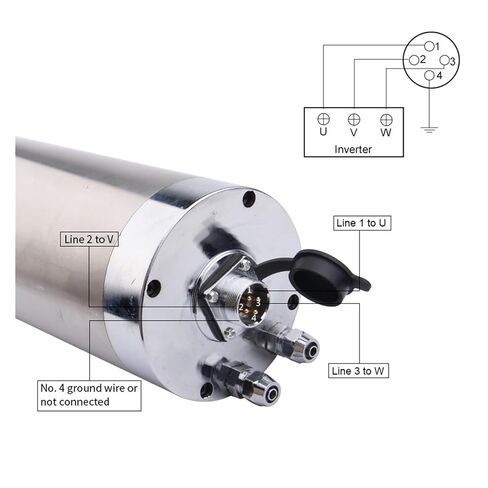 4.5kW ER20 مغزل مبرد بالمياه ، 4 محامل φ100x300mm ، 220 فولت/380 فولت CNC GDZ-27 (2.2 كيلو وات 380V) in Kuwait