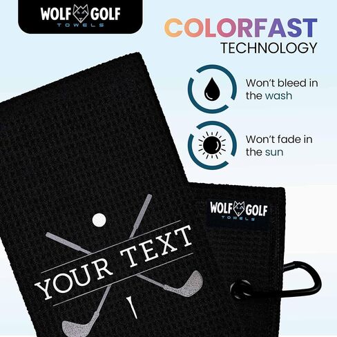 Personalized Golf Towel | Personalized Golf Towels for Golf Bags | Custom Golf Towel Golf Gifts | Golf Towels for Golf Bags for Men or Women in Kuwait