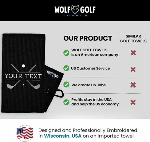 Personalized Golf Towel | Personalized Golf Towels for Golf Bags | Custom Golf Towel Golf Gifts | Golf Towels for Golf Bags for Men or Women in Kuwait