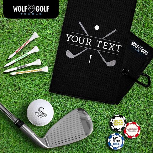 Personalized Golf Towel | Personalized Golf Towels for Golf Bags | Custom Golf Towel Golf Gifts | Golf Towels for Golf Bags for Men or Women in Kuwait