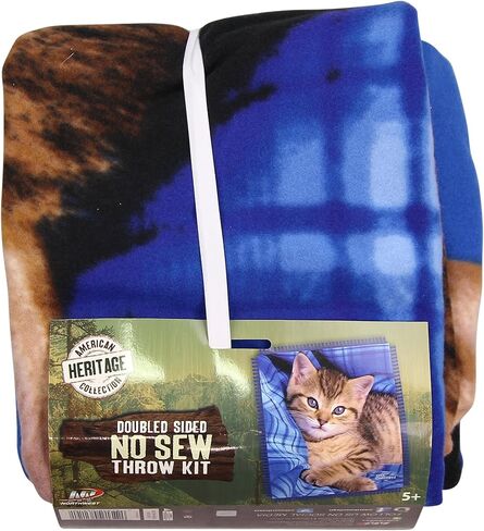 هريرة على طقم مزدوج الأزرق لا توجد مجموعة رمي الخياطة ، الأزرق ، 50 × 60 بوصة in Kuwait