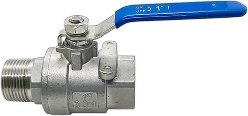 1pcs 1/2 "3/4" 1 "1-1/4" 1-1/2 "2" صمام كرة داخلي وخارجي ثنائي القطع 304 صمام كرة مقاوم للصدأ (1 ") in Kuwait