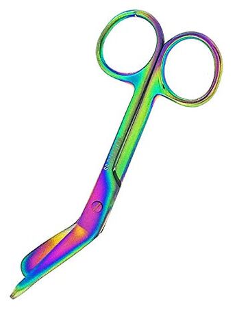 Titanium Galaxy Rainbow Galaxy Galaxy 3.5 "، 4.5" ، 5.5 و 7.5 EMS ضمادة ضمادة Lister Scissor مثالية للممرضات ، EMT ، طلاب الطب ، رجال الإطفاء ، صياد ، هوايات وتصنيع (4.50 ") in Kuwait