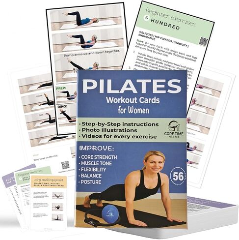 Pilates Ring Bundle Includes Workout Cards, Resistance Band, and Pilates Circle Set. Pilates Equipment for The Ultimate Home Pilates Kit and at-Home Pilates Workout. in Saudi Arabia