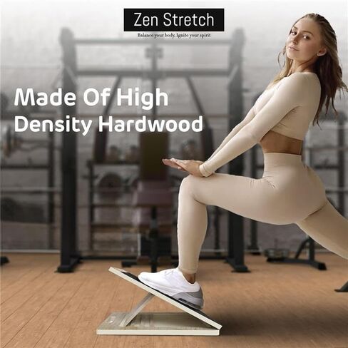 لوحة مائلة خشبية لتمديد العجل والقرفصاء ، لوحة الميل القابلة للتعديل للعلاج الطبيعي - القرفصاء القرفصاء بلوك بديل - محمول وخفيف الوزن - مزود بوسادات استبدال مضادة للانزلاق in Kuwait