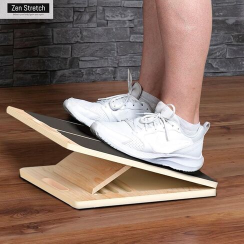 لوحة مائلة خشبية لتمديد العجل والقرفصاء ، لوحة الميل القابلة للتعديل للعلاج الطبيعي - القرفصاء القرفصاء بلوك بديل - محمول وخفيف الوزن - مزود بوسادات استبدال مضادة للانزلاق in Kuwait