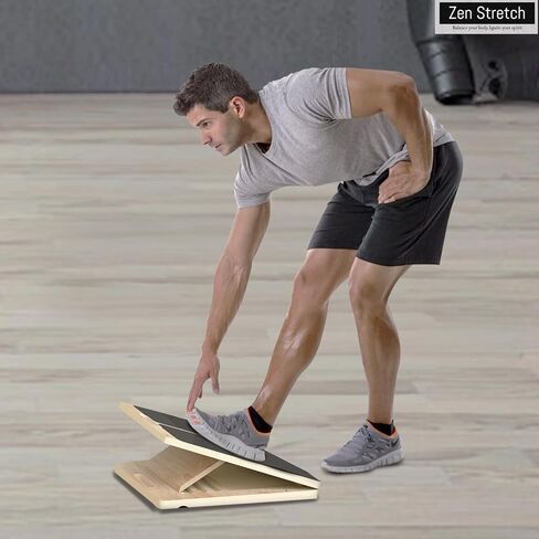 لوحة مائلة خشبية لتمديد العجل والقرفصاء ، لوحة الميل القابلة للتعديل للعلاج الطبيعي - القرفصاء القرفصاء بلوك بديل - محمول وخفيف الوزن - مزود بوسادات استبدال مضادة للانزلاق in Kuwait