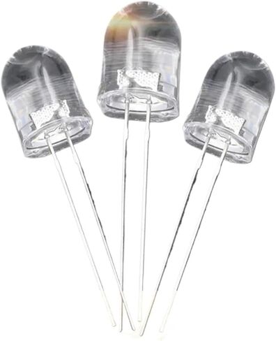 50pcs 5mm Multicolor Slow/Fast Flashing LED Diode Blinking Light Emitting Diodes 2 Pins Clear Round Lens Electronic Components(Slow Flash) in Saudi Arabia