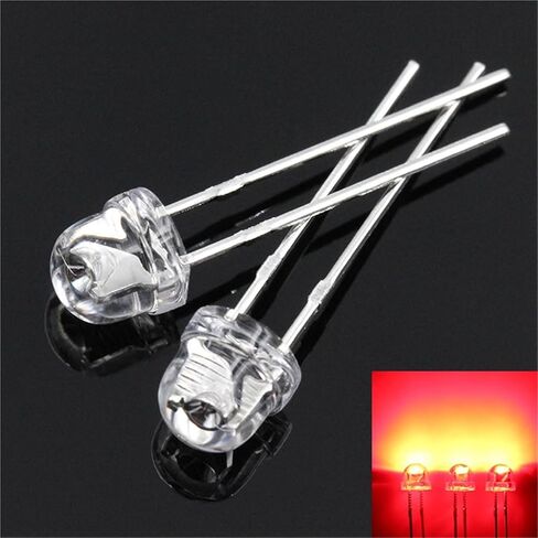 100pcs 5mm Straw Hat LED Diode DIY مجموعة متنوعة Super Bright F5 Light Diodes Diodes White Red Yellow Green Blue (5 Colors x 20pcs) in Kuwait