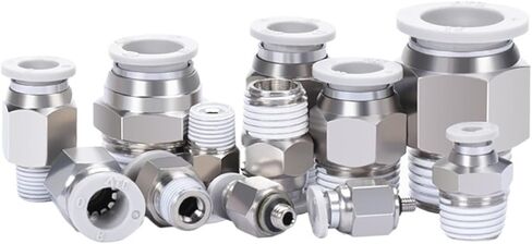 1PCS سلسلة مستقيمة سريعة plugjoint APC4 6 8 10 12 16-M5 01 02 03 04 موصل الهواء السريع الهوائي (APC10-04) in Saudi Arabia