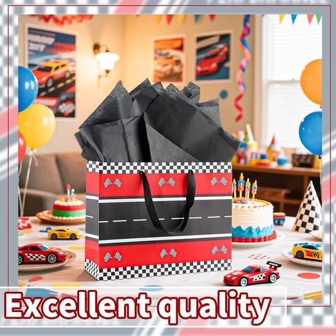 FUNCANDLE 13" Blue Dog Paw Print Gift Bags with Cards Tissue Paper, Blue White Dog Wrapping Paper Dog Themed Party Decoration for Girl Boy Kids Christmas Pet Birthday Gift Party Supplies in Kuwait