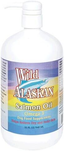Wild Alaskan Dog Food Supplement, Salmon Oil, Omega-3, 32-Ounce Plastic Jar in Saudi Arabia