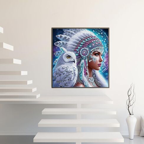 5D Diamond Art Kits for Adults Beginners Wolf，DIY Full Round Drill Diamond Painting Kits, Paint by Diamonds Dots Gem Art Crystal Easy，Home Wall Decor 13.78X13.78 Inch in Saudi Arabia