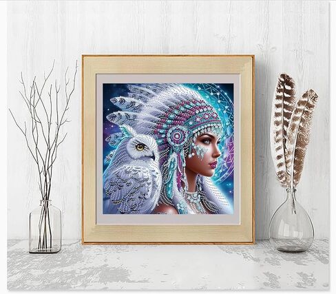 5D Diamond Art Kits for Adults Beginners Wolf，DIY Full Round Drill Diamond Painting Kits, Paint by Diamonds Dots Gem Art Crystal Easy，Home Wall Decor 13.78X13.78 Inch in Saudi Arabia