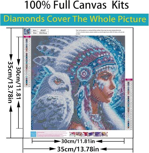 5D Diamond Art Kits for Adults Beginners Wolf，DIY Full Round Drill Diamond Painting Kits, Paint by Diamonds Dots Gem Art Crystal Easy，Home Wall Decor 13.78X13.78 Inch in Saudi Arabia