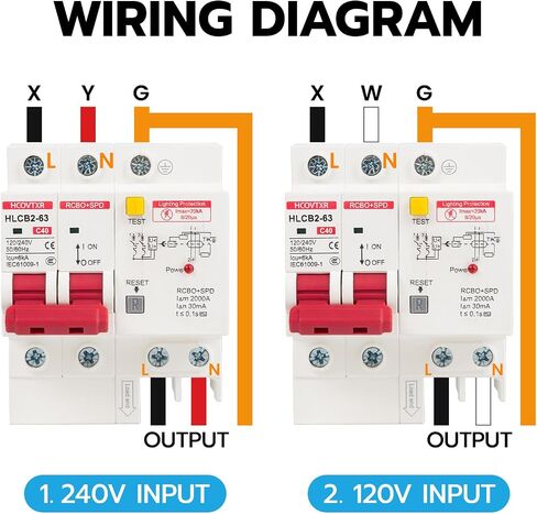 قاطع دائرة 120V-240V مع حماية تسرب ، 40 أمبير RCBO و RUSTERGER BRUSTERS in Kuwait