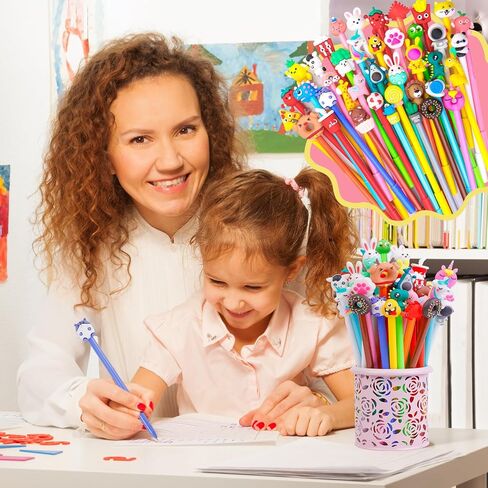 54 Pcs Back to School Student Gifts Bulk Ballpoint Pens Apple Pencil Keychains and First Day of School Greeting Cards Gift for Teacher Student Classroom Party Favors Supplies in Saudi Arabia