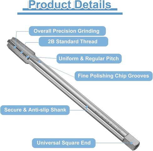 uxcell مستقيمة الفلوت المسمار صنابير NPT 1/16-27 2B الخيط HSS6542 MACHEN in Saudi Arabia