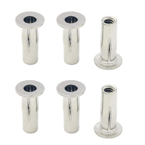 1/4-20 بوصة برشامات برشامات متعددة الرأس مسطحة ملولبة ما قبل الفولاذ المطلي بالألوان المطلية بالألوان بالإضافة إلى المكسرات للأجهزة للذهب الصناعي 55 ٪ in Kuwait