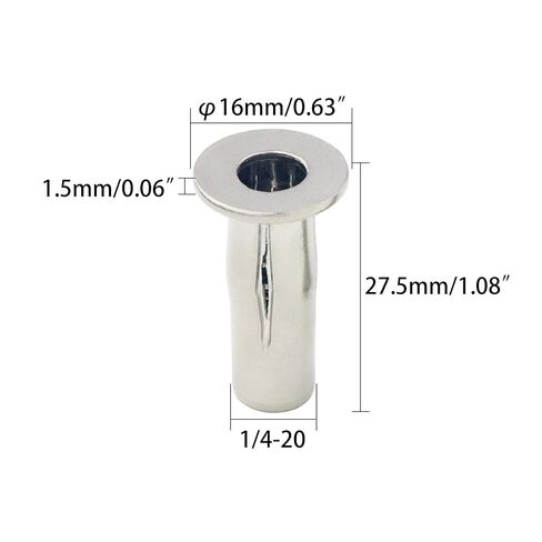 1/4-20 بوصة برشامات برشامات متعددة الرأس مسطحة ملولبة ما قبل الفولاذ المطلي بالألوان المطلية بالألوان بالإضافة إلى المكسرات للأجهزة للذهب الصناعي 55 ٪ in Kuwait