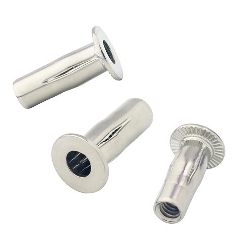 1/4-20 بوصة برشامات برشامات متعددة الرأس مسطحة ملولبة ما قبل الفولاذ المطلي بالألوان المطلية بالألوان بالإضافة إلى المكسرات للأجهزة للذهب الصناعي 55 ٪ in Kuwait