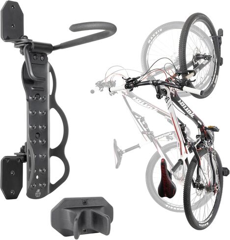 BikeHand Swivel Bicycle Wall Hanger - Vertical Hook Wall Mount Holder - Indoor Garage Storage Bicycle Rack for MTB & Road Bikes - Max. Tire Width 2.3" in Saudi Arabia