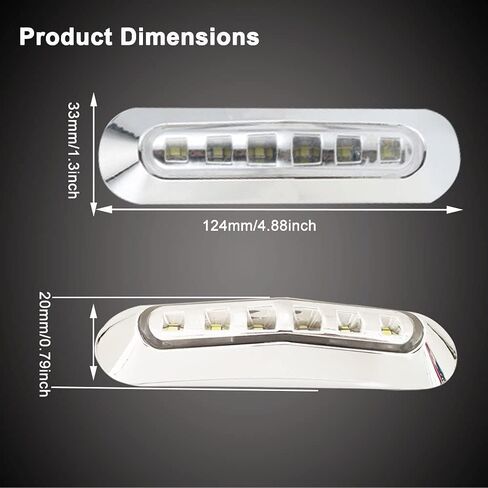 LED Boat Navigation Lights, Deck Transom Cockpit Lighting,Waterproof Boat Marine LED Lights,for Fishing, Kayak,Pontoon,Yacht, 6Pcs(12V 24V) (red) in Kuwait