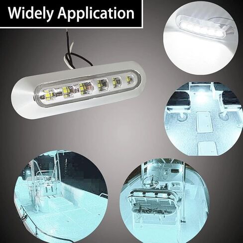 LED Boat Navigation Lights, Deck Transom Cockpit Lighting,Waterproof Boat Marine LED Lights,for Fishing, Kayak,Pontoon,Yacht, 6Pcs(12V 24V) (red) in Kuwait