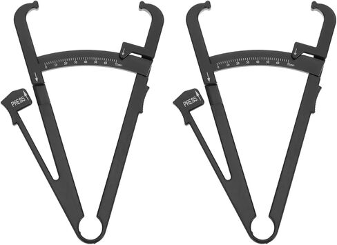 SAFIGLE 2pcs Handheld Fat Caliper Measurement Device for Accurate Assessment Portable Skinfold Measuring Tool for Men and Women Easy to Use User Guide in Saudi Arabia