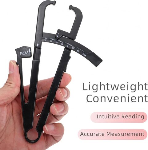 SAFIGLE 2pcs Handheld Fat Caliper Measurement Device for Accurate Assessment Portable Skinfold Measuring Tool for Men and Women Easy to Use User Guide in Saudi Arabia