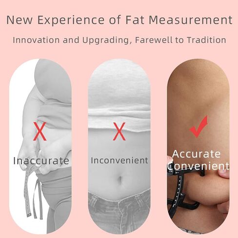 SAFIGLE 2pcs Handheld Fat Caliper Measurement Device for Accurate Assessment Portable Skinfold Measuring Tool for Men and Women Easy to Use User Guide in Saudi Arabia