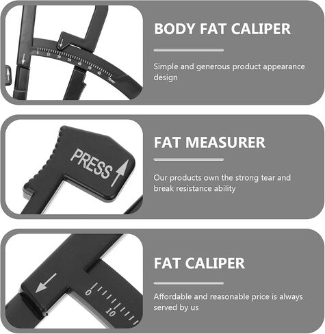 SAFIGLE 2pcs Handheld Fat Caliper Measurement Device for Accurate Assessment Portable Skinfold Measuring Tool for Men and Women Easy to Use User Guide in Saudi Arabia