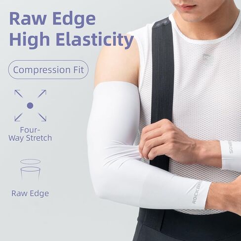 ROCKBROS Fishing Cycling sports UV Sun Protection Compression Arm Sleeve Men Women Youth Kids Basketball Shooting Sleeves in Saudi Arabia