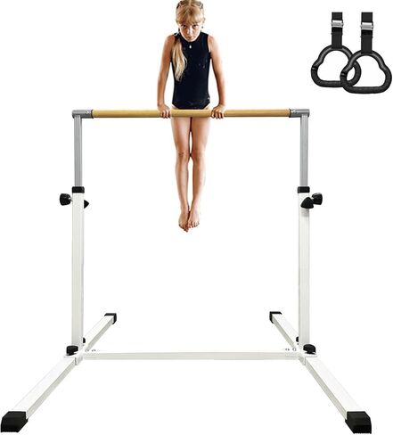 XDEMODA The Latest Model Gymnastics Bar for Kids Ages 3-15 for Home, Anti-Slip, Easy to Assemble, 35" to 55" Adjustable Height Gymnastic Horizontal Bars Equipment in Saudi Arabia