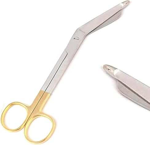 Premium O.R Gold Gold Handle Supercut Lister Scissors 7.25 "مع شفرة واحدة مسننة (علامة تجارية للكمبيوتر الشخصي) in Saudi Arabia