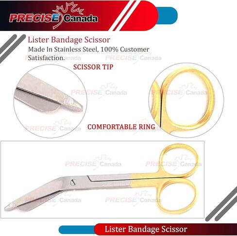 Premium O.R Gold Gold Handle Supercut Lister Scissors 7.25 "مع شفرة واحدة مسننة (علامة تجارية للكمبيوتر الشخصي) in Saudi Arabia