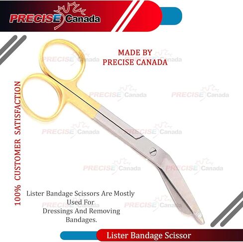 Premium O.R Gold Gold Handle Supercut Lister Scissors 7.25 "مع شفرة واحدة مسننة (علامة تجارية للكمبيوتر الشخصي) in Saudi Arabia