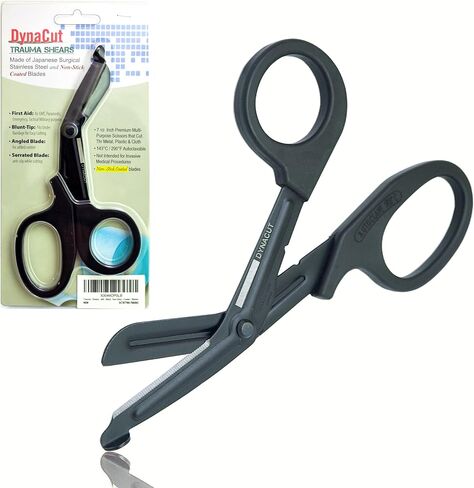 Trauma Shears Medical Scissors 7.5 Inch with Black Non-Stick Fluoride-Coated Blades, Nurse, EMT, First Aid Bandage, Kinesiology, Elastic Therapeutic, Athletic Tape Scissors, Military Tactical Shears in Saudi Arabia