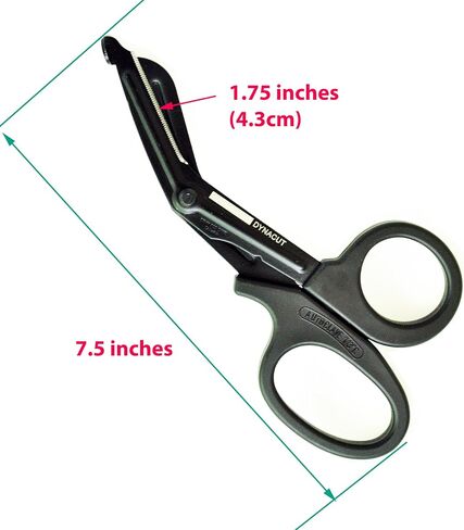 Trauma Shears Medical Scissors 7.5 Inch with Black Non-Stick Fluoride-Coated Blades, Nurse, EMT, First Aid Bandage, Kinesiology, Elastic Therapeutic, Athletic Tape Scissors, Military Tactical Shears in Saudi Arabia