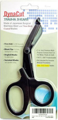 Trauma Shears Medical Scissors 7.5 Inch with Black Non-Stick Fluoride-Coated Blades, Nurse, EMT, First Aid Bandage, Kinesiology, Elastic Therapeutic, Athletic Tape Scissors, Military Tactical Shears in Saudi Arabia